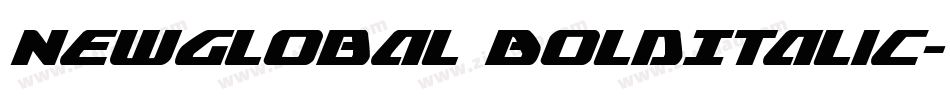 NewGlobal BoldItalic字体转换